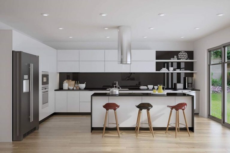 Thiết kế phòng bếp đẹp rất hợp phong thủy