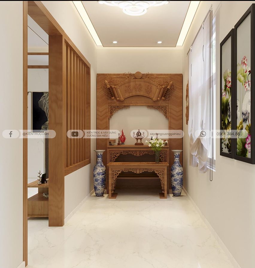 Thiết kế nội thất phòng thờ